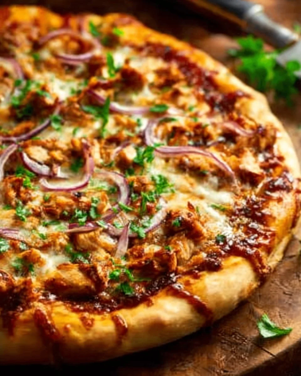 Homemade BBQ Chicken Pizza