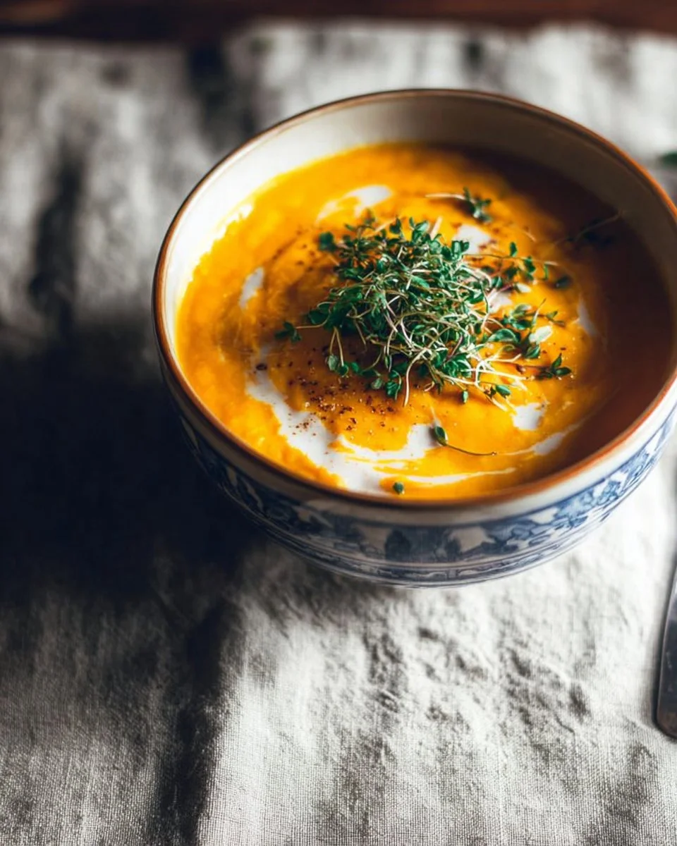 Hot or Cold Thai Carrot Coconut Lemongrass Soup