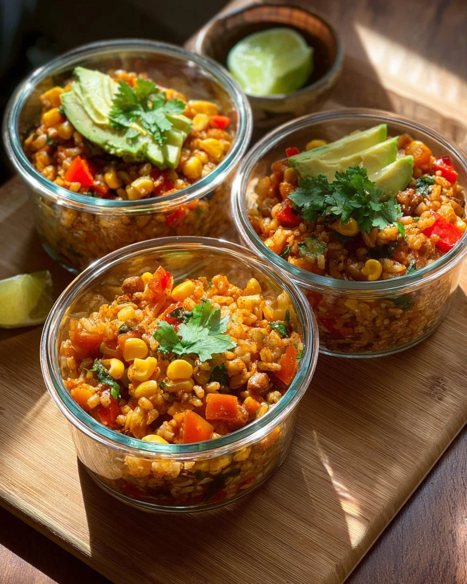 Instant Pot vegan burrito bowl with colorful vegetables and beans