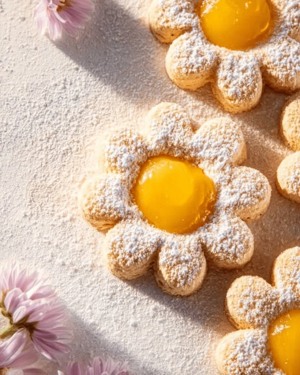 Delicious lemon curd tartlets topped with fresh cream and zest.