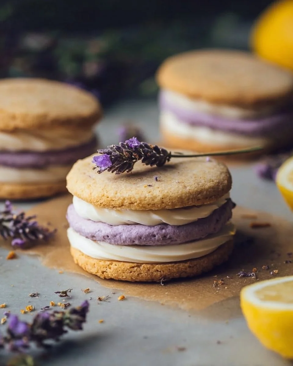 Lemon Lavender Sandwich Cookies