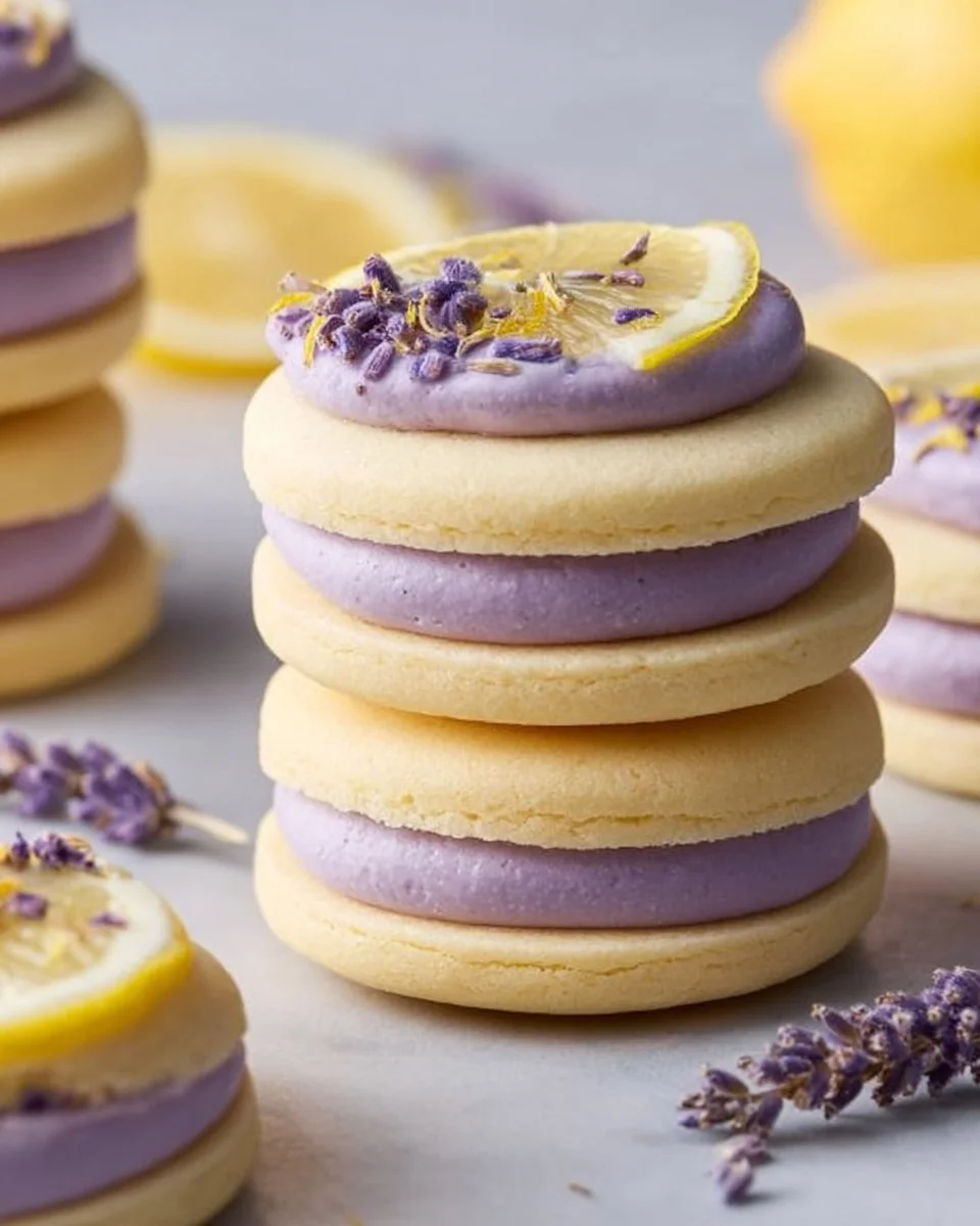 Lemon Lavender Sandwich Cookies