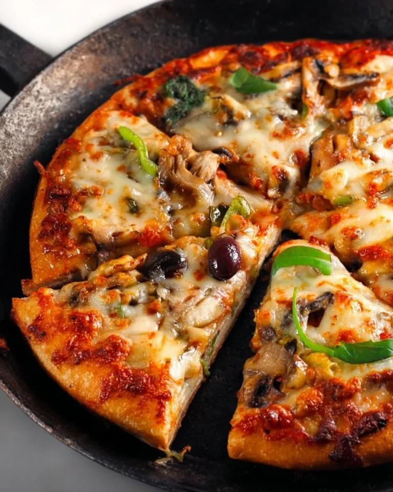 Moroccan seafood pizza topped with fresh seafood and spices