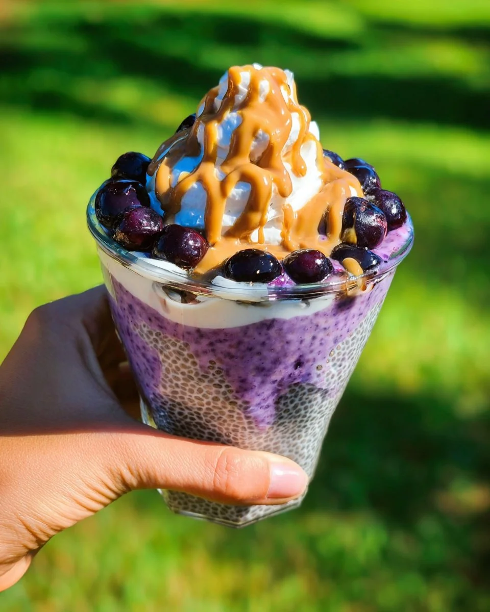 Overnight Vegan Blueberry Chia Pudding