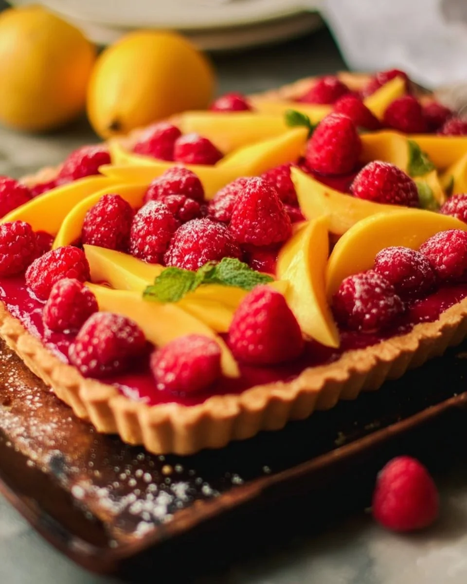 Raspberry Mango Tart