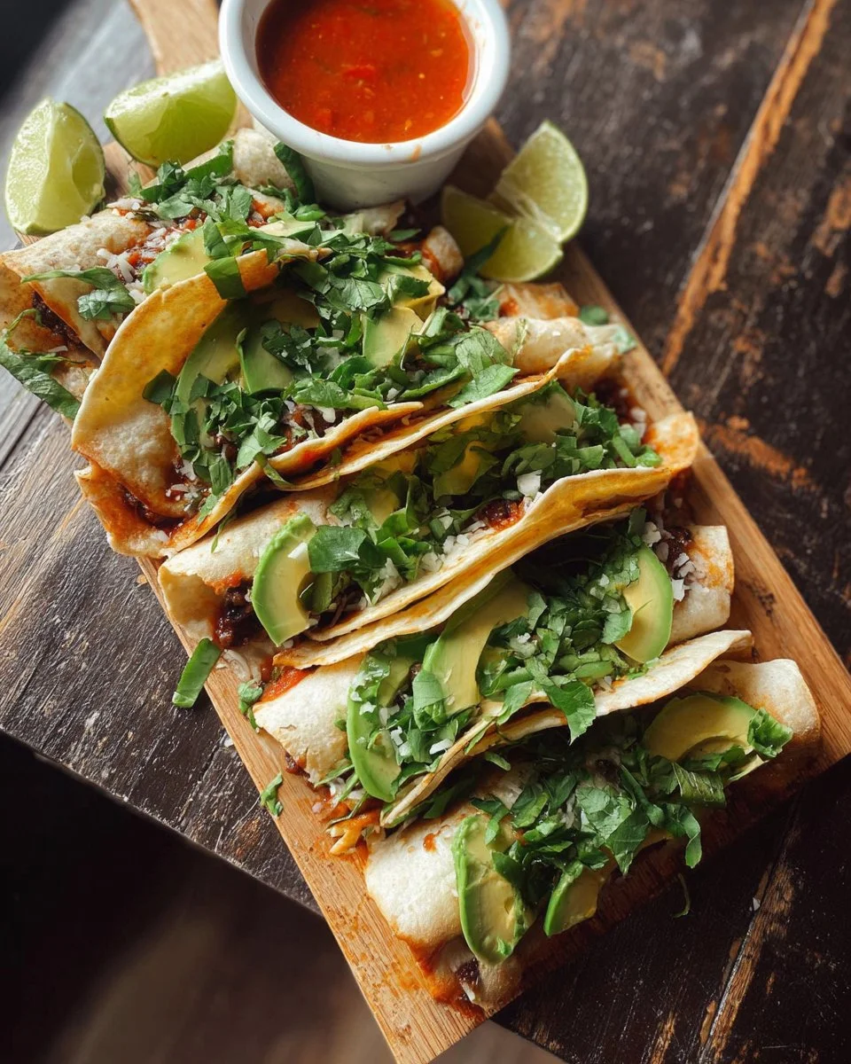 Refried Beans & Avocado Tacos