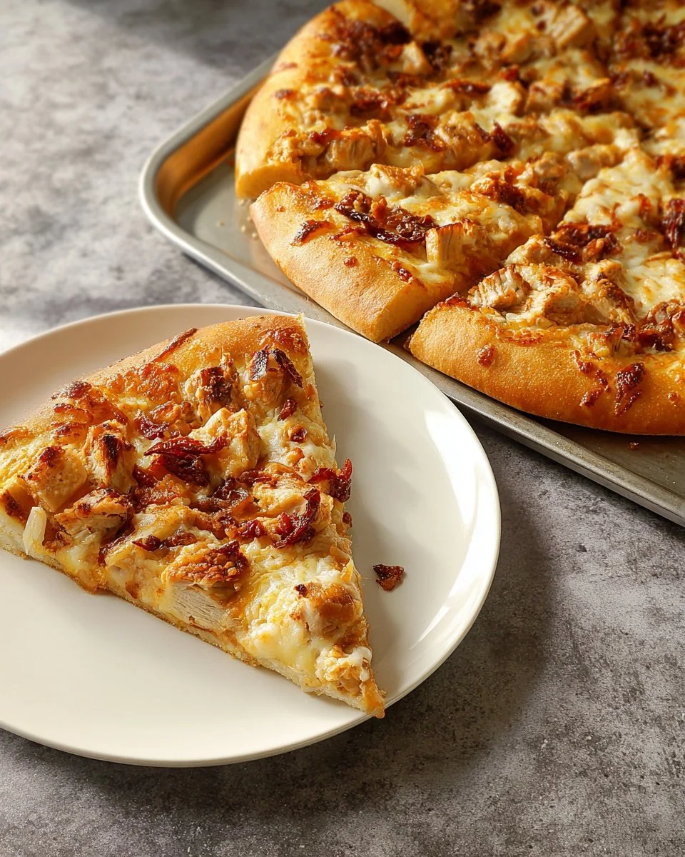 Delicious Seafood Pizza topped with pink sauce and fresh seafood ingredients