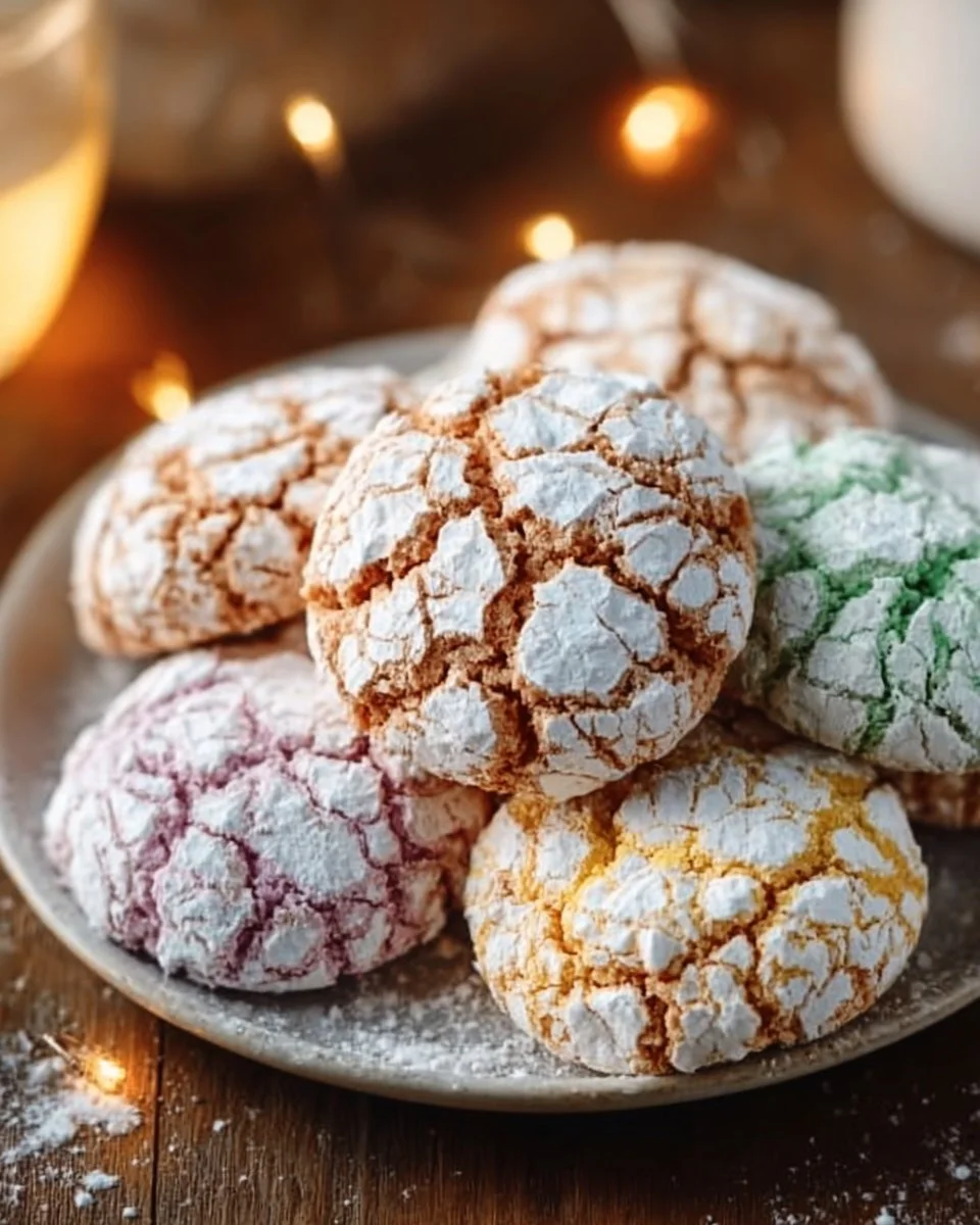 Springtime Crinkle Cookies