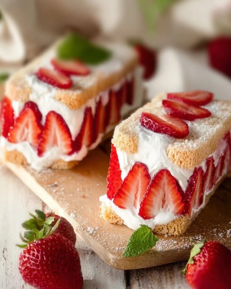 Strawberry Cream Sandwiches
