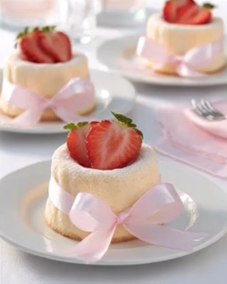Strawberry mousse served with ladyfingers, a delicious dessert idea