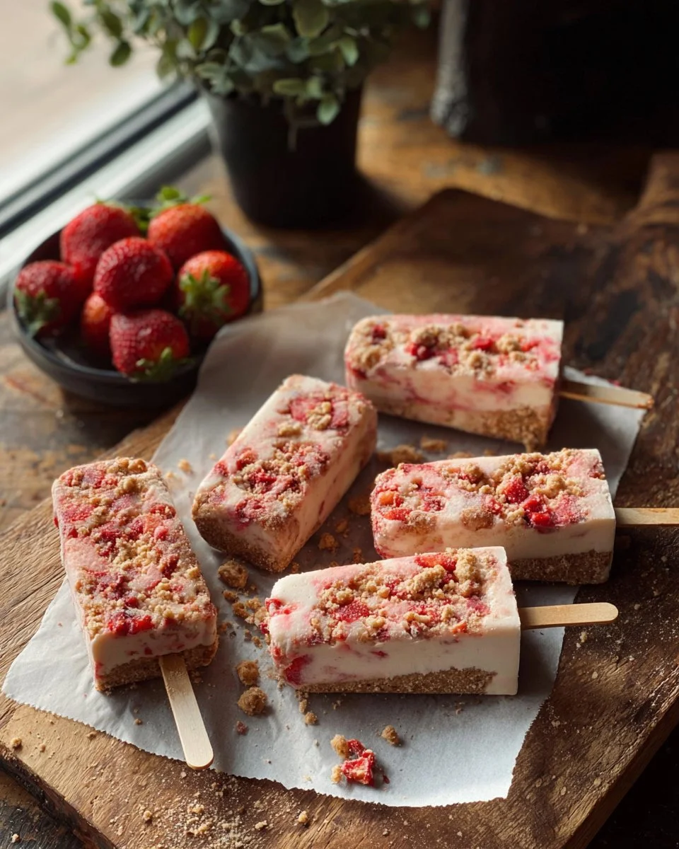 Strawberry Shortcake Ice Cream Bars