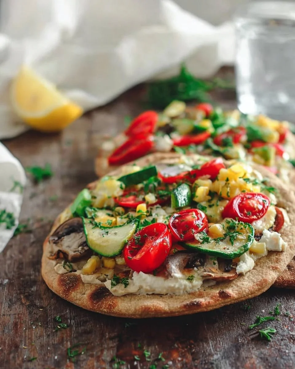 Summer Garden Veggie Flatbreads
