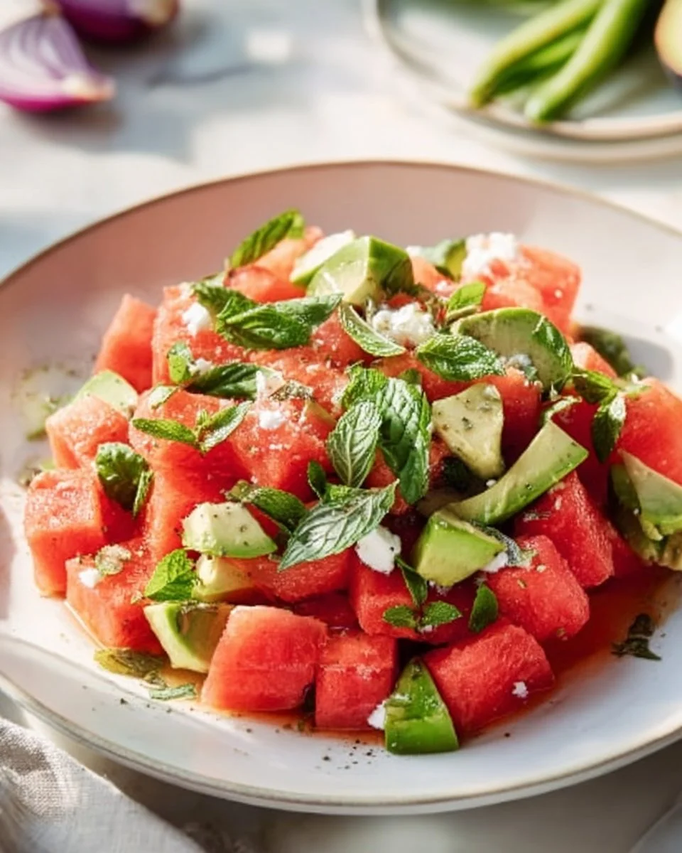 Watermelon Salad with Feta & Mint