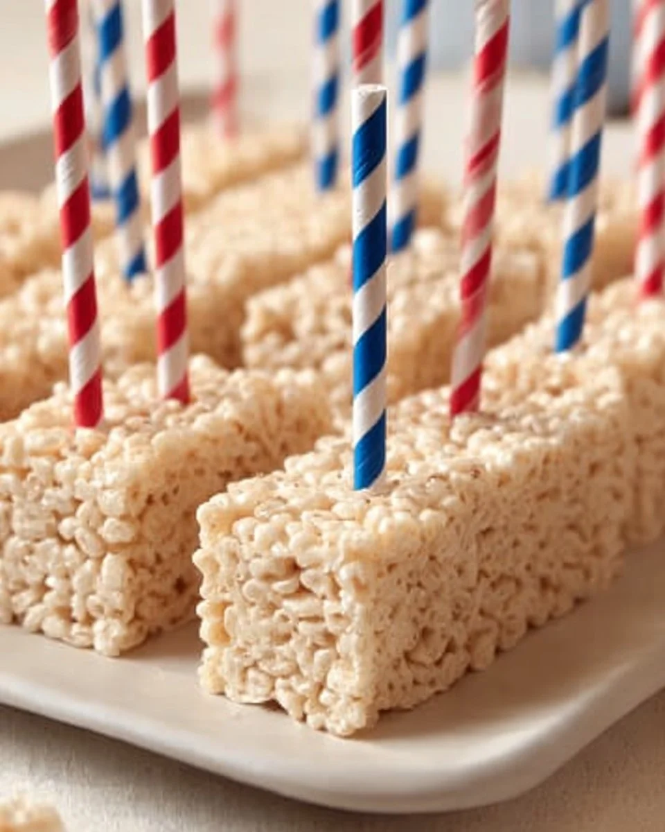 American Flag Rice Krispie Treats