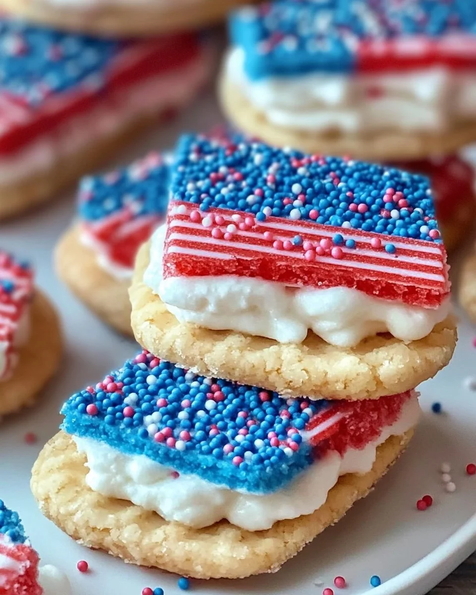 Patriotic Sugar Wafers for Fourth of July and Memorial Day Celebration