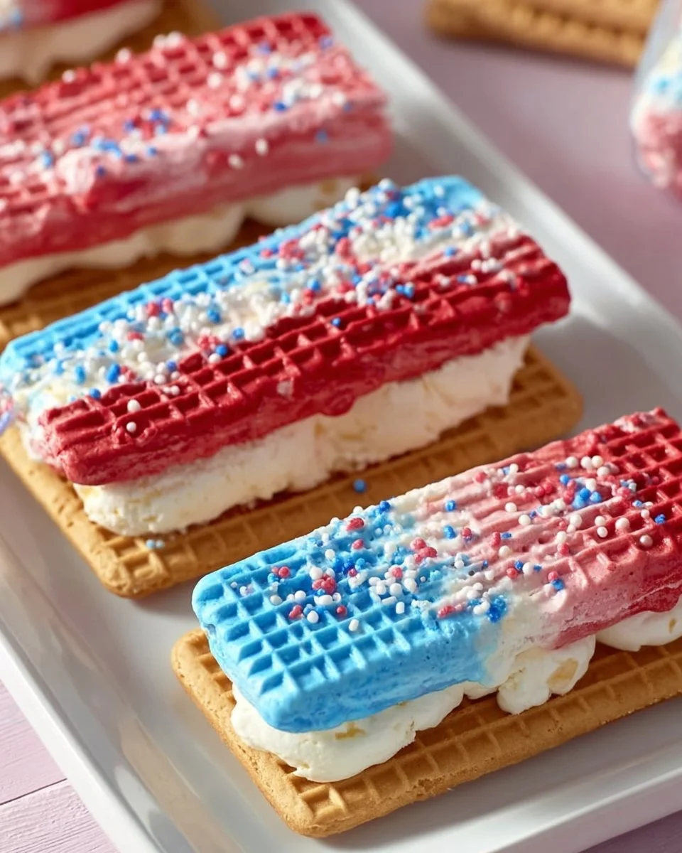 Patriotic Sugar Wafers for Fourth of July and Memorial Day Celebration