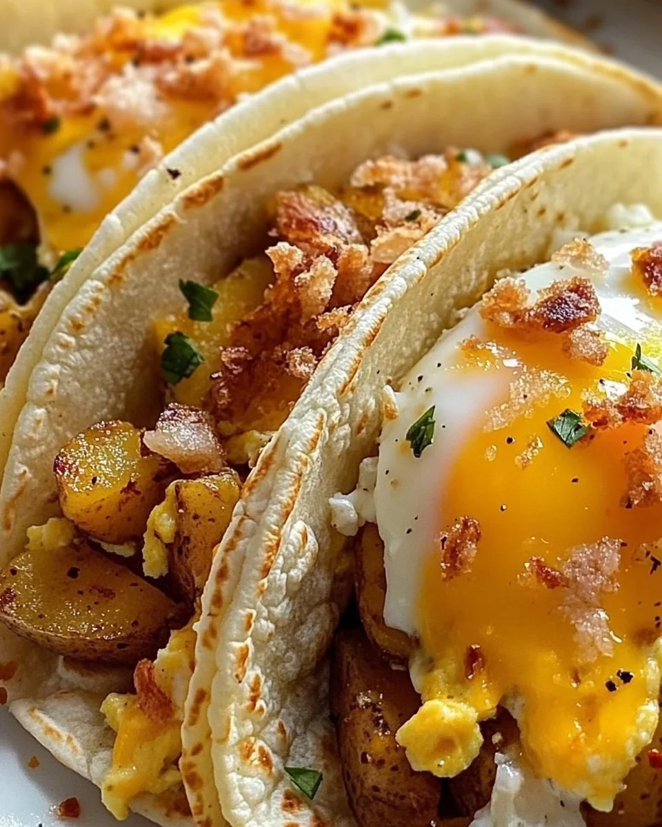 Potato, Egg, and Cheese Breakfast Tacos