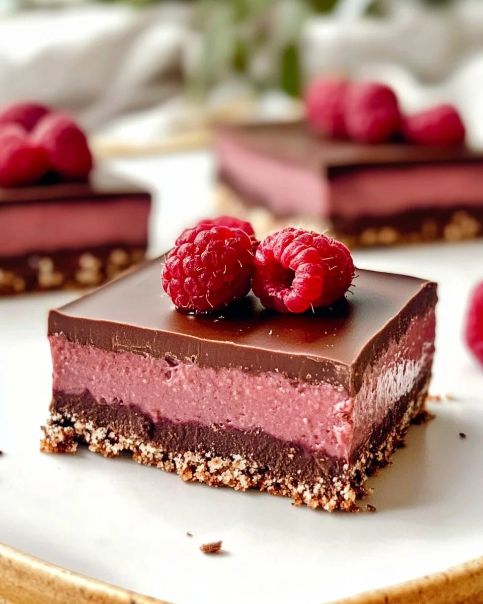 Raw Raspberry Chocolate Slice