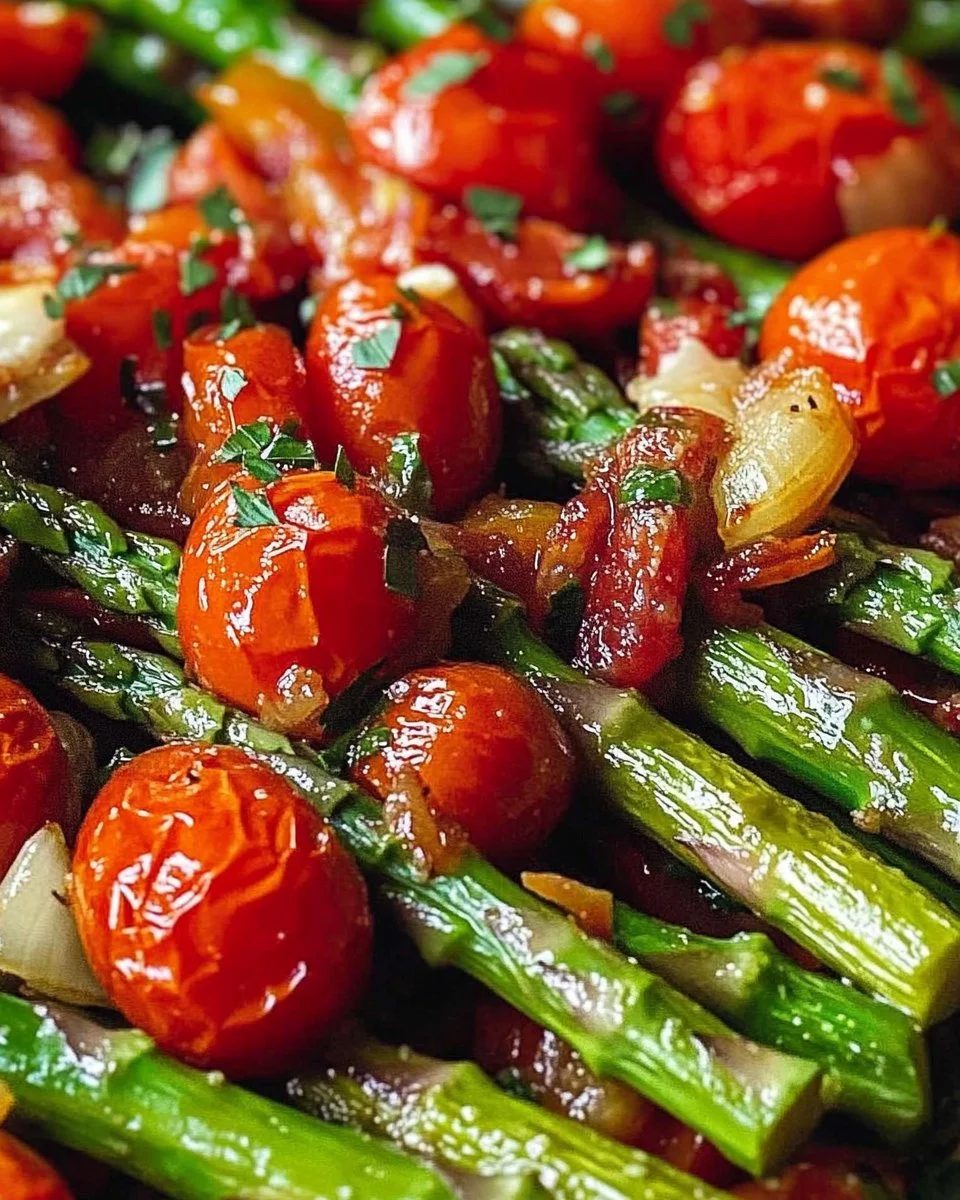 Roasted Asparagus and Tomato Salad
