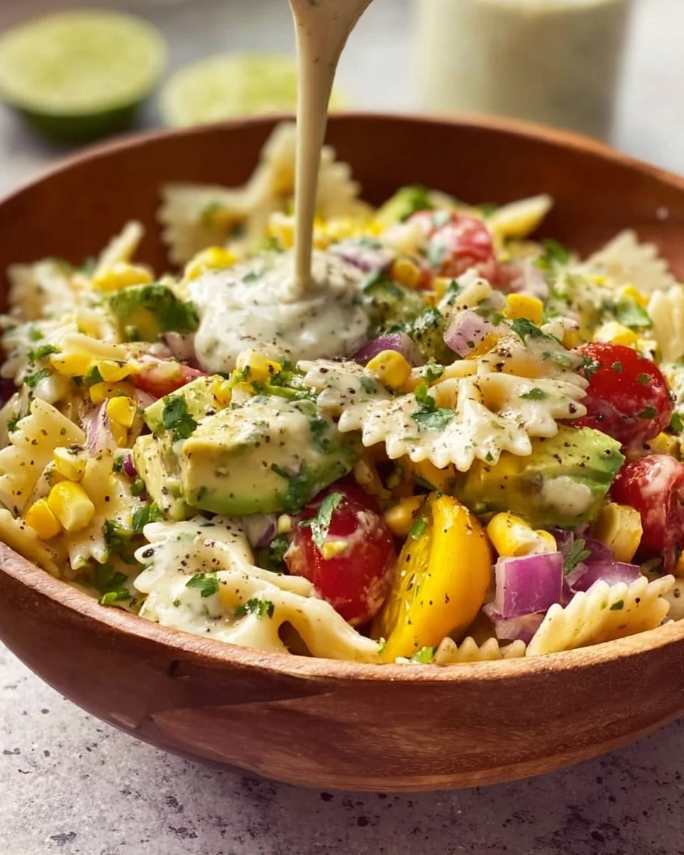 Summer Pasta Salad with Cilantro-Lime Dressing