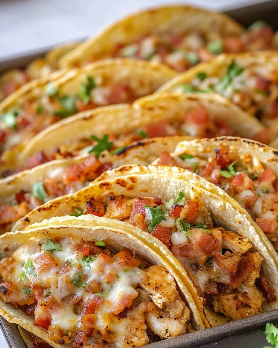 Baked Chicken Bacon Ranch Tacos