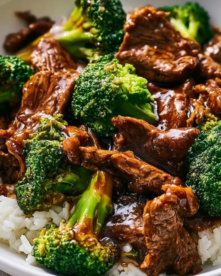 Delicious Beef and Broccoli stir-fry served on a plate.