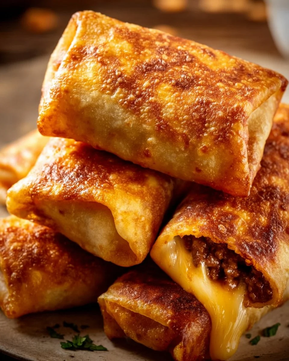 Beef and Cheese Chimichangas