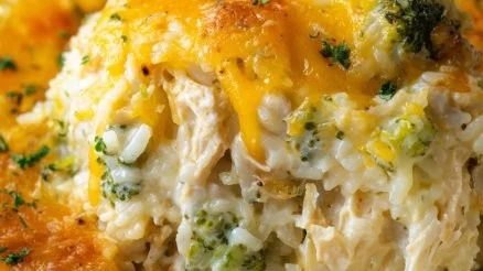 Cheesy Broccoli Chicken and Rice Casserole