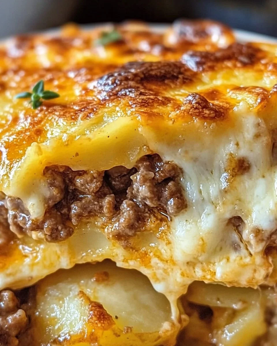Cheesy Hamburger Potato Casserole