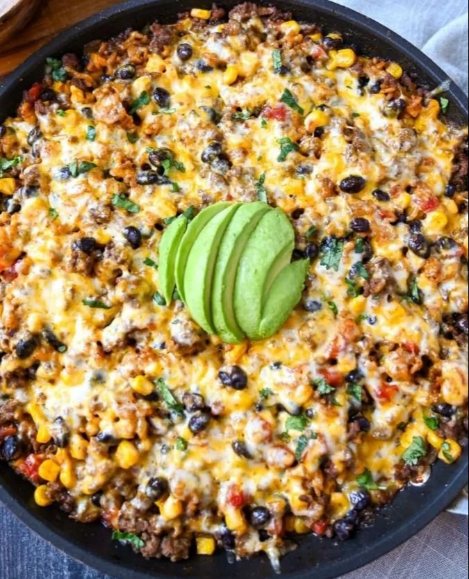 Cheesy Taco Rice Skillet