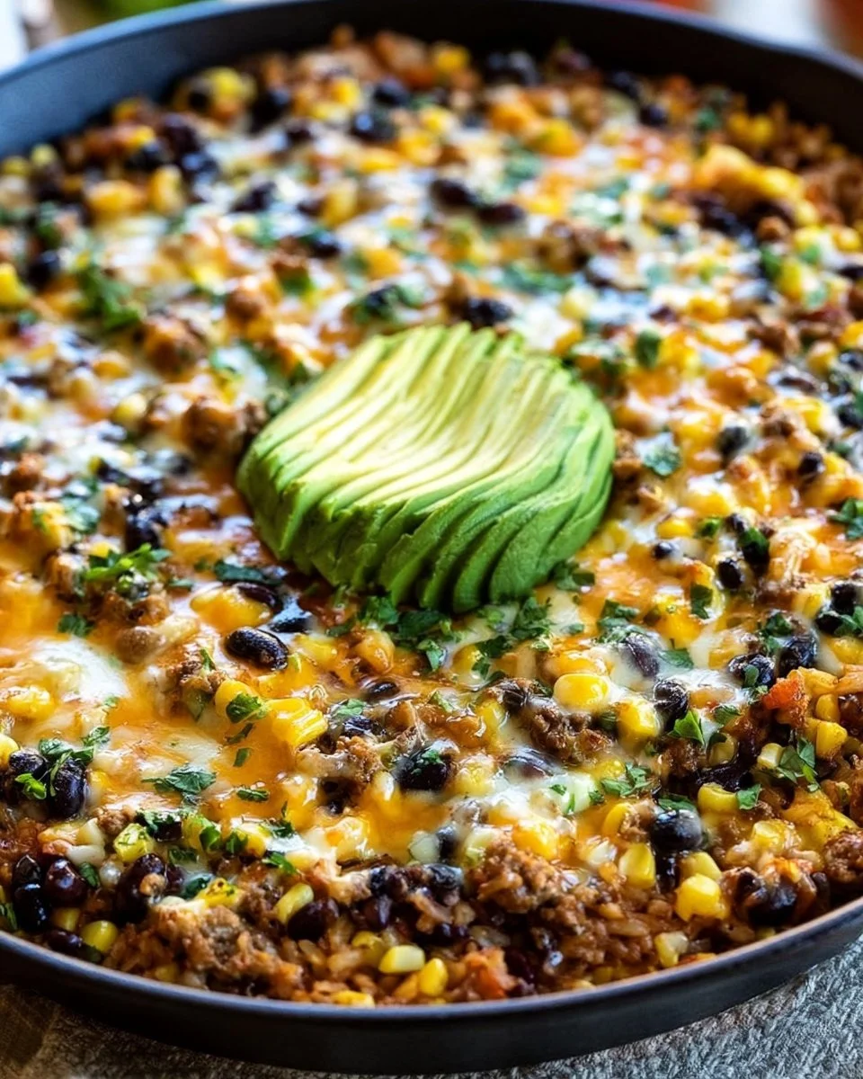 Cheesy Taco Rice Skillet