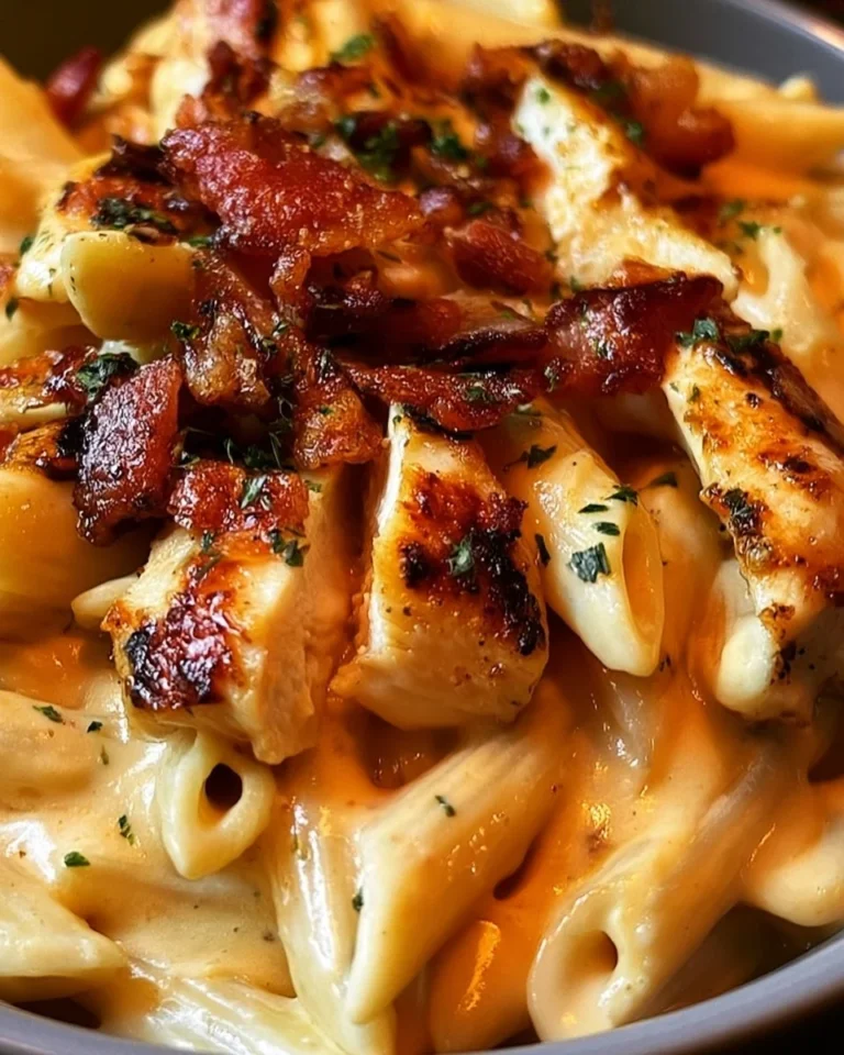 Delicious Chicken Penne pasta dish with creamy sauce and grilled chicken