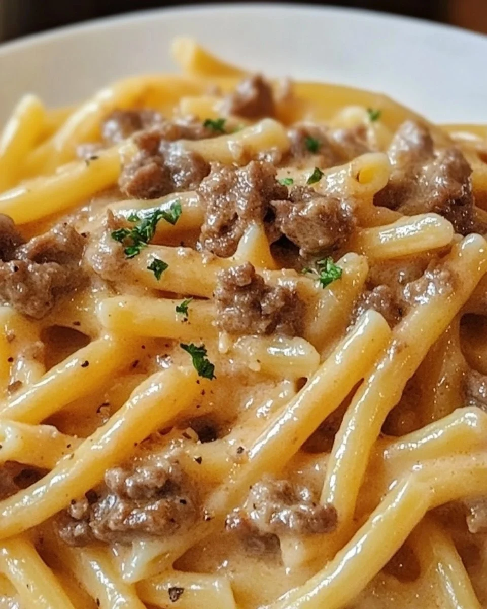 Creamy Beef Pasta Easy and Quick Recipe