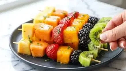 Fresh Rainbow Fruit Kabobs