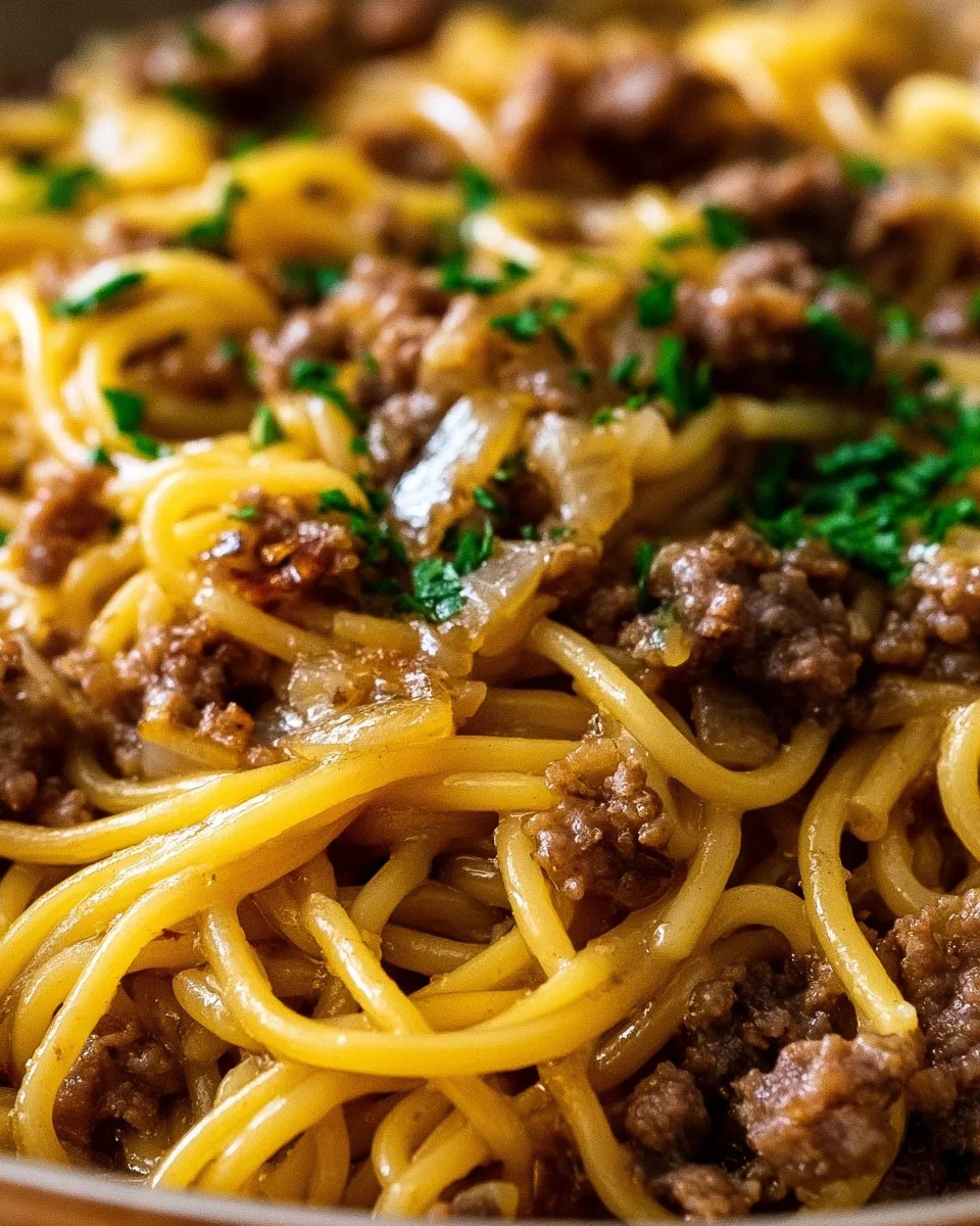 Garlic Butter Beef Pasta