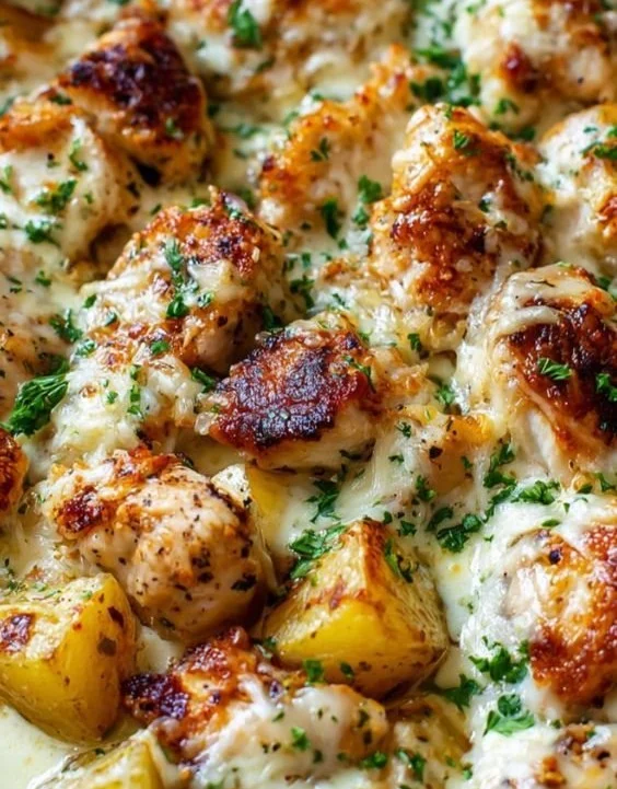 Garlic Parmesan Chicken with Potatoes