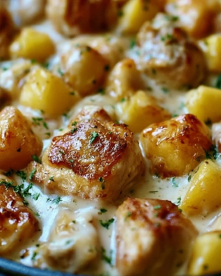 Garlic Parmesan Chicken with potatoes cooked in a crockpot