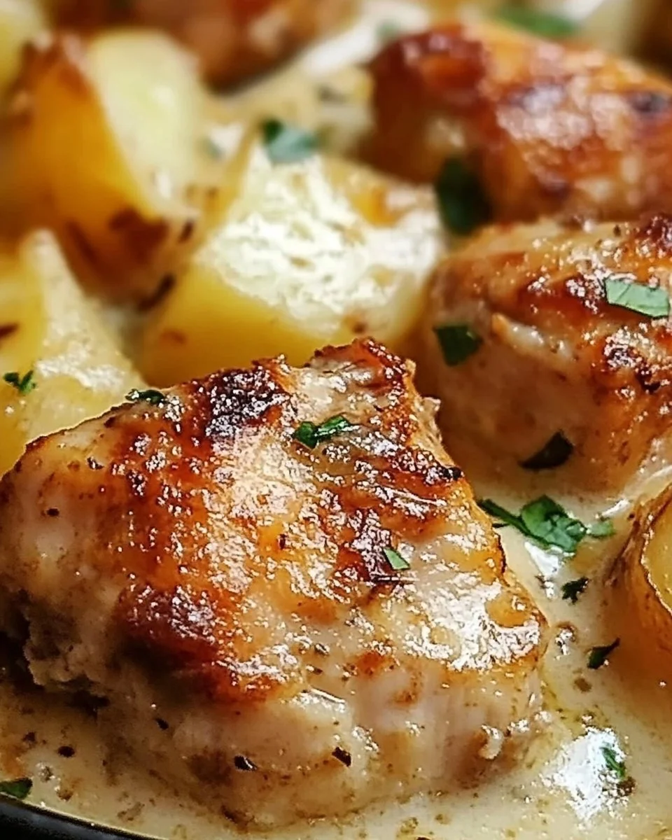 Garlic Parmesan Crockpot Chicken and Potatoes