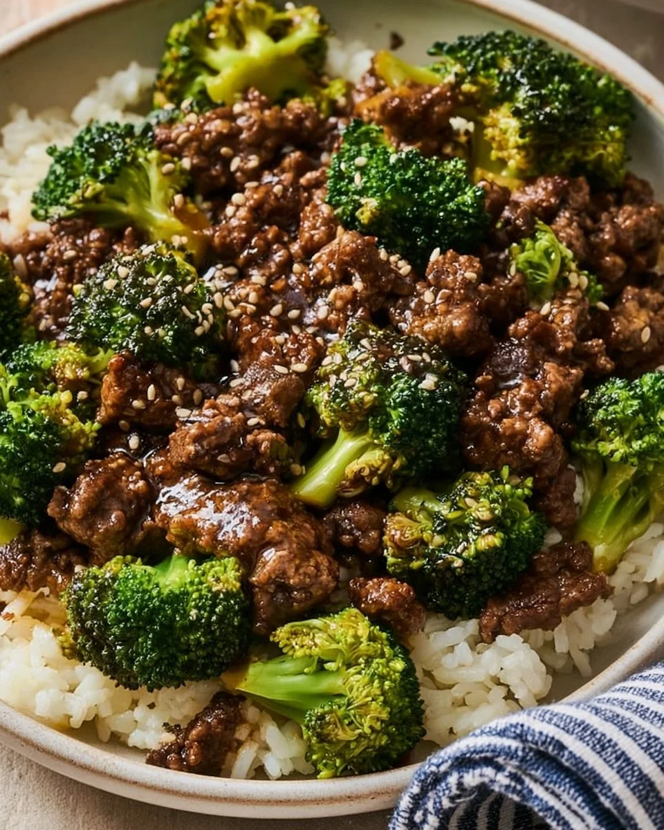 Ground Beef and Broccoli