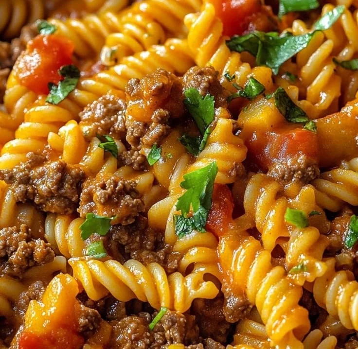 One Pot Beef Taco Pasta