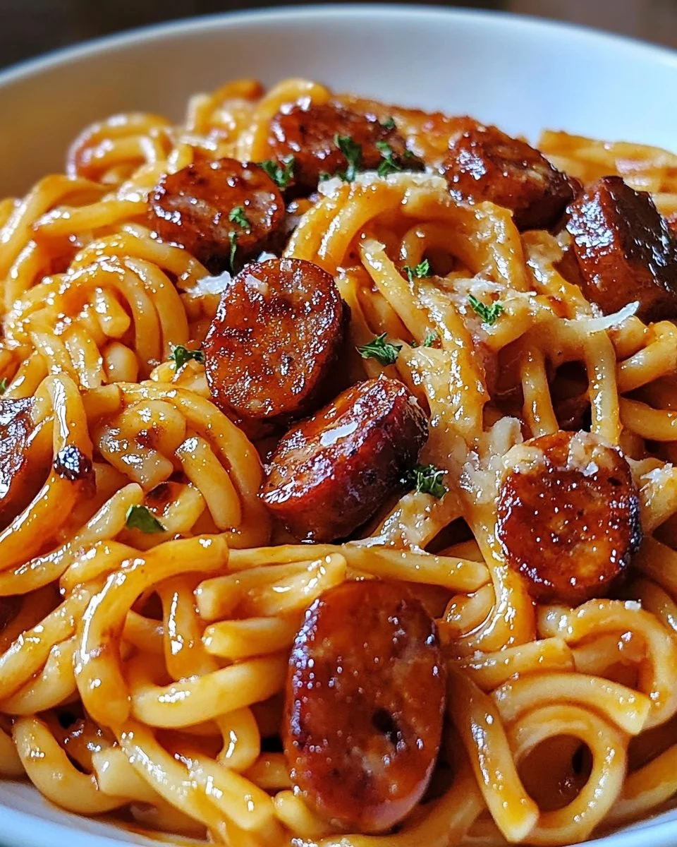 One-Pot Bold Honey BBQ Sausage Pasta