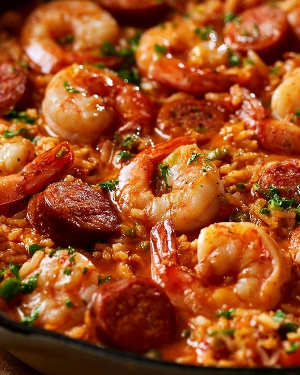 One Pot Shrimp and Sausage Jambalaya