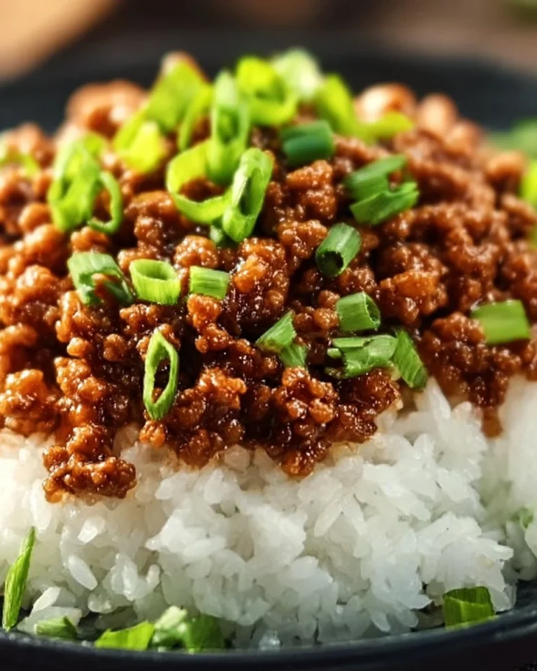 Plate of sweet and savory honey garlic turkey dish featuring ground turkey