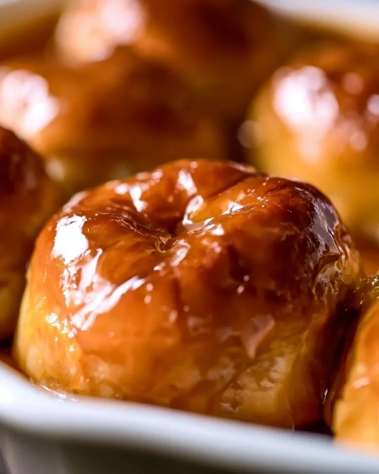Delicious Amish Apple Dumplings served with cinnamon and butter