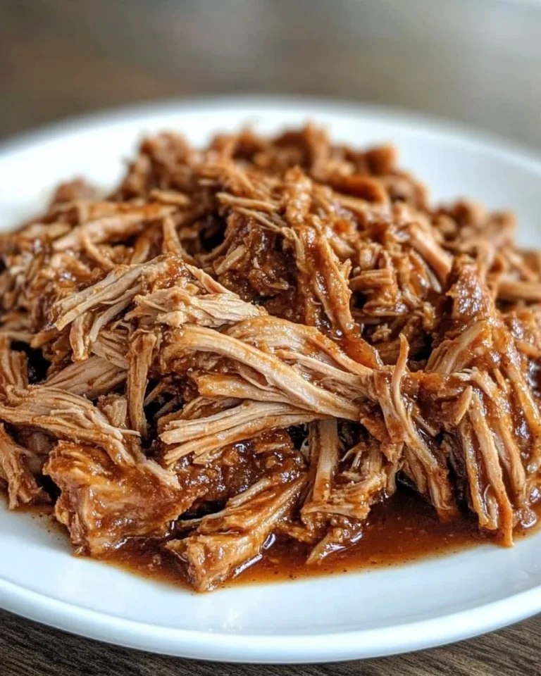 Savory Crock Pot pulled pork served in a bowl with coleslaw and buns