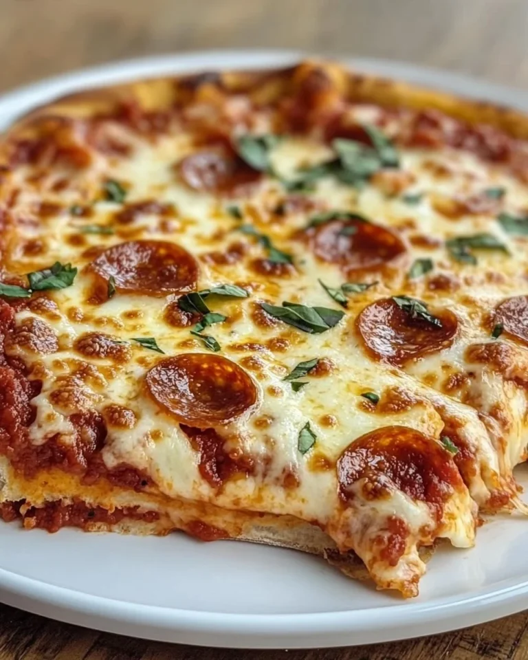 Easy homemade pizza topped with fresh ingredients, ready to serve.