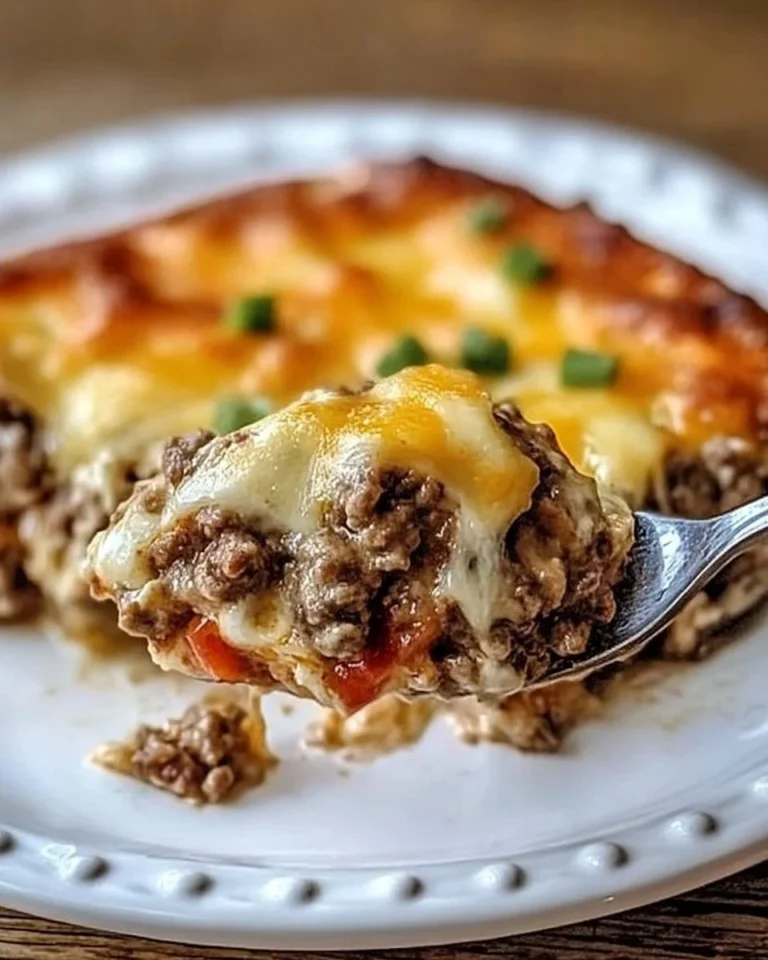 Delicious low-carb Philly Cheesesteak Casserole served in a dish