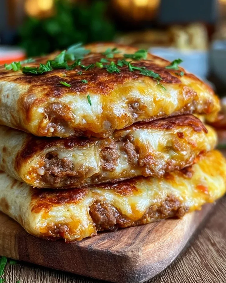 Delicious Smashburger Quesadillas served hot and cheesy