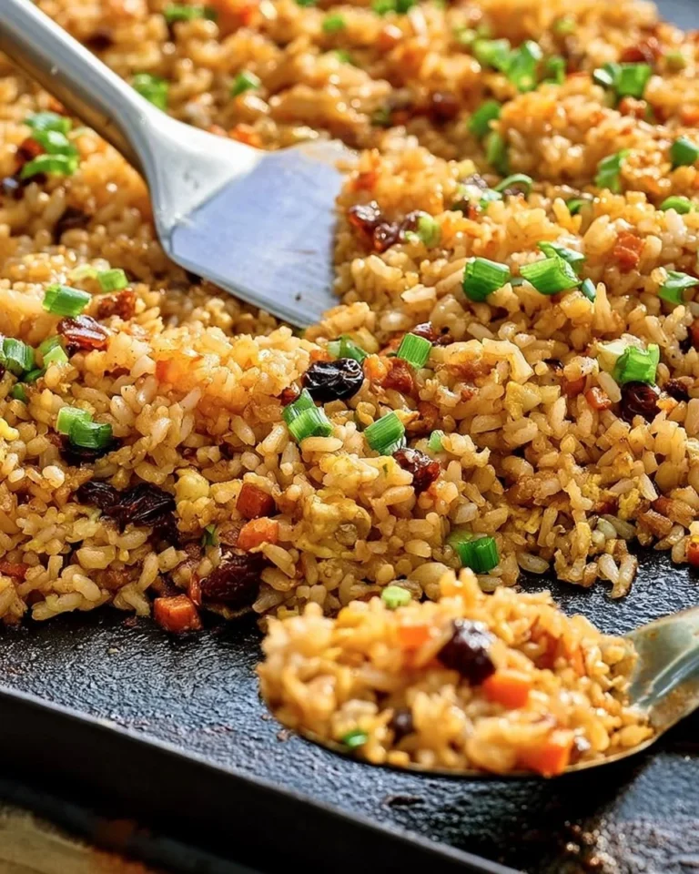 Delicious fried rice made on a Blackstone griddle with authentic wok-seared flavor.