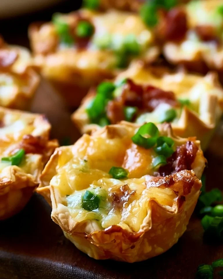 Baked jalapeño popper bites with cheese and crispy topping on a plate.